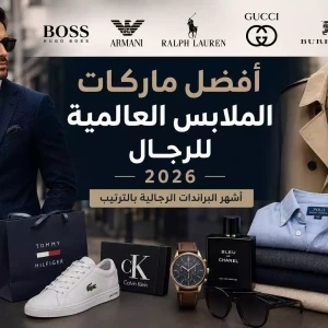 أفضل ماركات الملابس العالمية للرجال 2026 | أشهر البراندات الرجالية بالترتيب